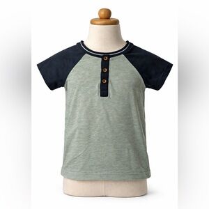 Tommy Bahama Kids Henley Tee | 3T | Raglan Short Sleeve